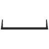 Stylish Wall Shelves - 2 pcs Black Engineered Wood | HipoMarket