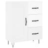 Stylish Highboard High Gloss White - 69.5x34x180 cm