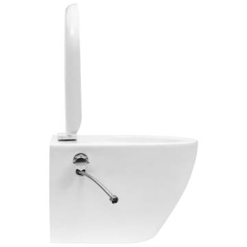 Wall Hung Rimless Toilet with Bidet Function - Stylish and Space-Savin