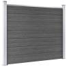 Fence Panel Set WPC 526x146 cm Black - Durable & Stylish