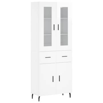 Highboard High Gloss White - Stylish Storage Solution