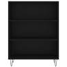 Stylish Highboard Black 69.5x34x180 cm - Engineered Wood