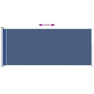 Patio Retractable Side Awning 180x500 cm - Blue | Hipomarket