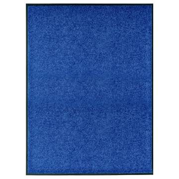 Washable Blue Doormat 90x120 cm - Durable & Non-Slip