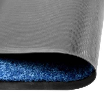 Washable Blue Doormat 90x120 cm - Durable & Non-Slip