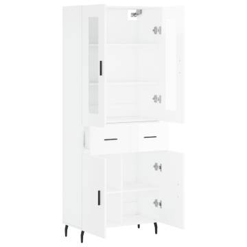 Highboard High Gloss White - Stylish Storage Solution