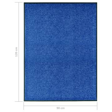 Washable Blue Doormat 90x120 cm - Durable & Non-Slip