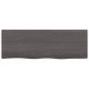 Wall Shelf Dark Brown 80x30 cm - Treated Solid Wood Oak