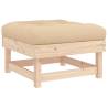 Garden Footstools with Cushions - 2pcs Solid Wood Pine