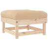 Garden Footstools with Cushions - 2pcs Solid Wood Pine