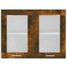 Hanging Glass Cabinet Smoked Oak - 80x31x60 cm | HipoMarket