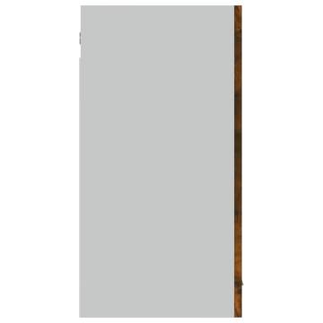 Hanging Glass Cabinet Smoked Oak - 80x31x60 cm | HipoMarket