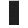 Stylish Highboard Black 34.5x34x180 cm | Hipomarket