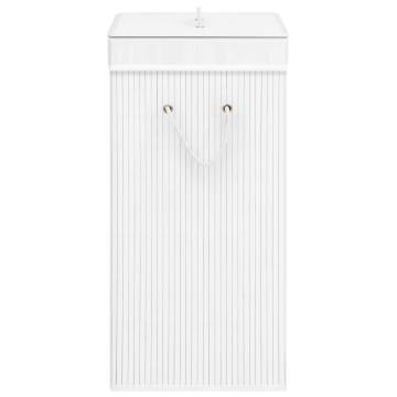 Bamboo Laundry Basket White 72 L - Stylish & Functional Storage