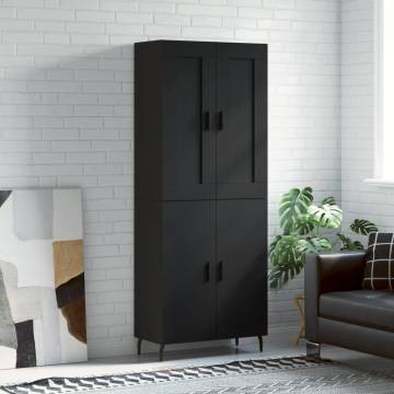 Stylish Highboard Black 69.5x34x180 cm | Durable & Elegant