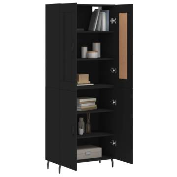 Stylish Highboard Black 69.5x34x180 cm | Durable & Elegant