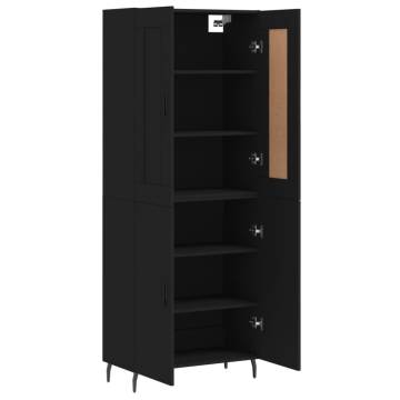 Stylish Highboard Black 69.5x34x180 cm | Durable & Elegant