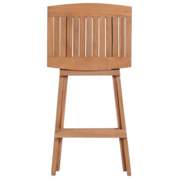 Elegant Folding Bar Stools Set - Solid Teak Wood (2 pcs)