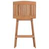 Elegant Folding Bar Stools Set - Solid Teak Wood (2 pcs)