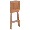 Elegant Folding Bar Stools Set - Solid Teak Wood (2 pcs)