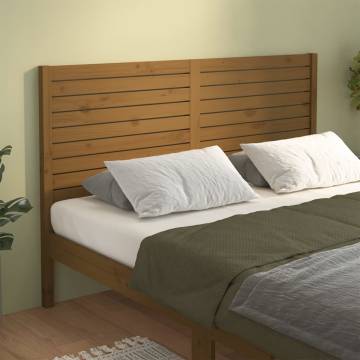 Honey Brown Bed Headboard 126x4x100 cm - Solid Pine Wood