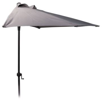 ProGarden Half Round Parasol 250 cm in Light Grey