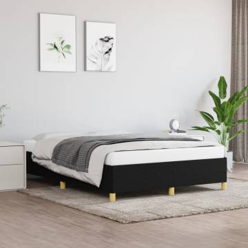 Black Fabric Bed Frame 135x190 cm - Durable & Stylish