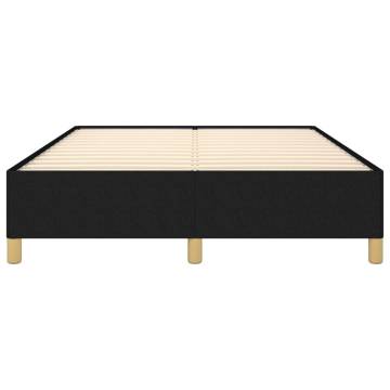 Black Fabric Bed Frame 135x190 cm - Durable & Stylish