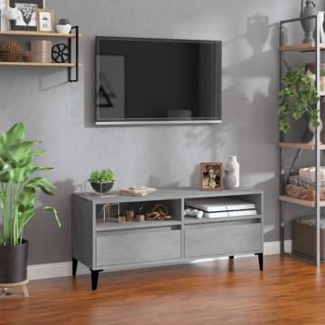 Concrete Grey TV Cabinet - Stylish & Functional Design