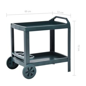 Beverage Cart Green - Durable & Stylish 69x53x72 cm | Hipo Market