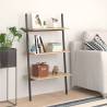 3-Tier Leaning Shelf Light Brown and Black 64x34x116 cm Colour light brown Quantity in Package 1 Height 116 cm 