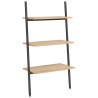 3-Tier Leaning Shelf - Light Brown & Black | Hipomarket