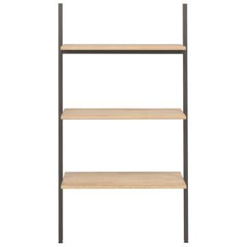 3-Tier Leaning Shelf - Light Brown & Black | Hipomarket