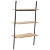 3-Tier Leaning Shelf - Light Brown & Black | Hipomarket