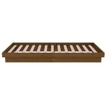 Honey Brown Solid Wood Bed Frame 75x190 cm | HipoMarket