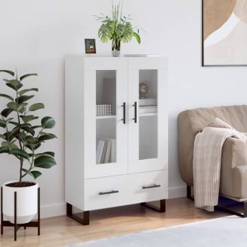 Highboard High Gloss White - Stylish Storage Solution | Hipomarket