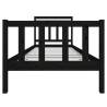 Black Solid Wood Bed Frame 90x200 cm | HipoMarket UK