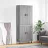 Highboard Grey Sonoma 69.5x34x180 cm Engineered Wood Colour grey sonoma Quantity in Package 1 Model 2 wood doors 