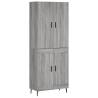 Stylish Highboard Grey Sonoma - 69.5x34x180 cm