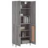 Stylish Highboard Grey Sonoma - 69.5x34x180 cm