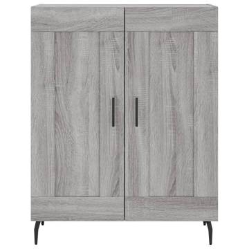 Stylish Highboard Grey Sonoma - 69.5x34x180 cm