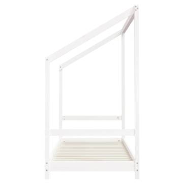 Kids Bed Frame White - Solid Pine Wood 80x200 cm | Hipo Market