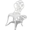 Bistro Chairs 2 pcs Cast Aluminium White - Stylish & Durable