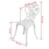 Bistro Chairs 2 pcs Cast Aluminium White - Stylish & Durable