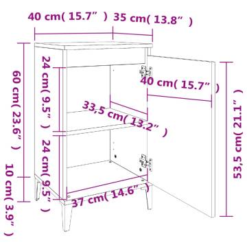 Trendy Sonoma Oak Bedside Cabinet - Durable & Stylish