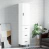 Highboard High Gloss White 34.5x34x180 cm Engineered Wood Colour high gloss white Quantity in Package 1 Model 3 drawers 