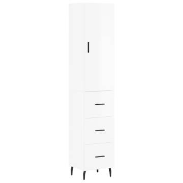 Highboard High Gloss White - Stylish Storage Solution