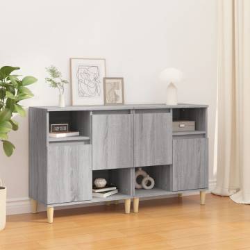 Stylish Grey Sonoma Sideboards - 2 pcs | Hipomarket UK