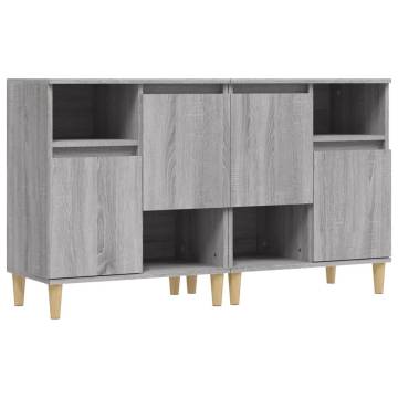 Stylish Grey Sonoma Sideboards - 2 pcs | Hipomarket UK