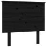 Black Solid Wood Bed Frame with Headboard | 100x200 cm